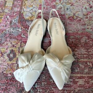 Bella Belle Cream Slingback Shoes